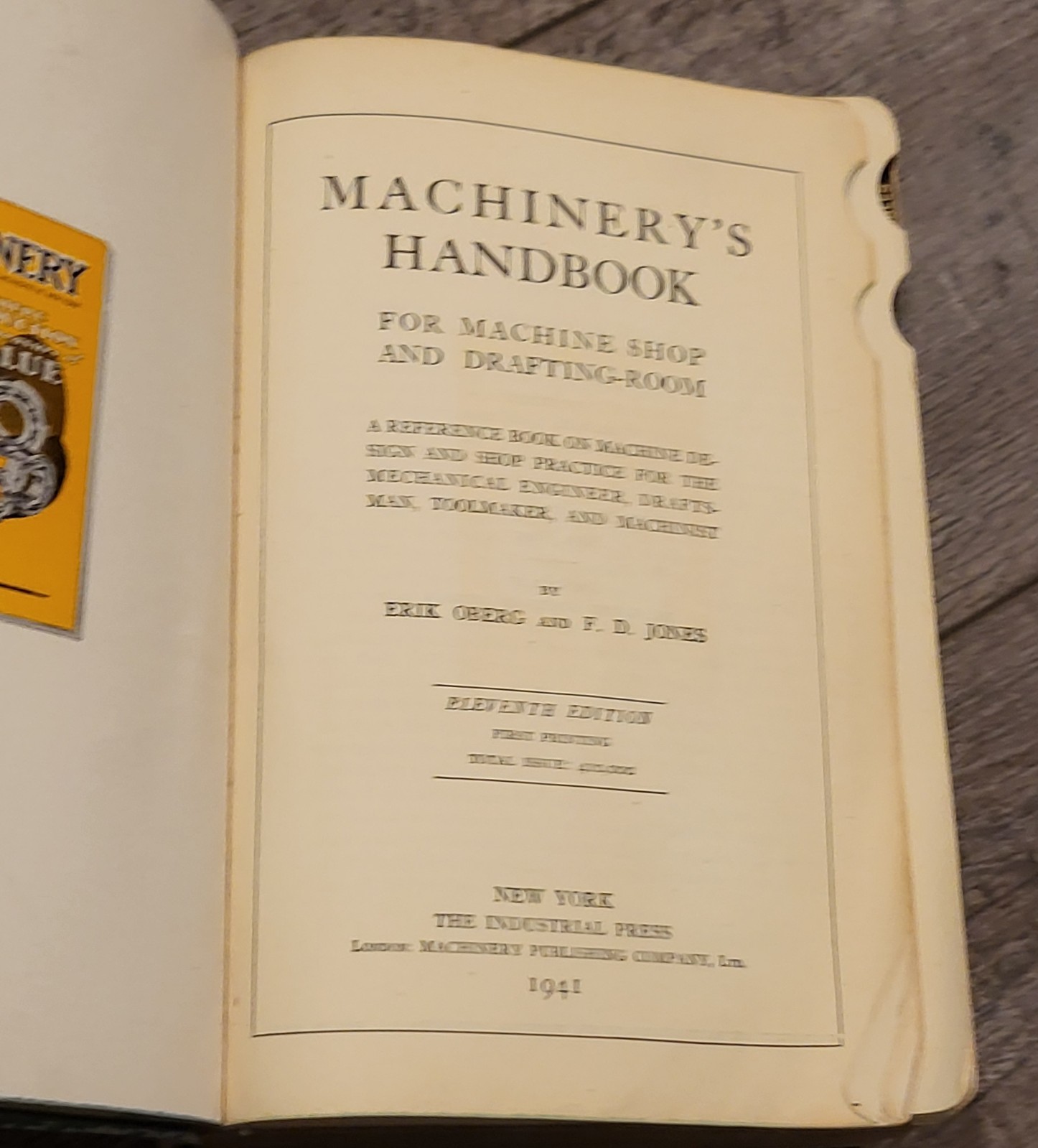 Machinery’s Handbook 11 th Edition. 1941