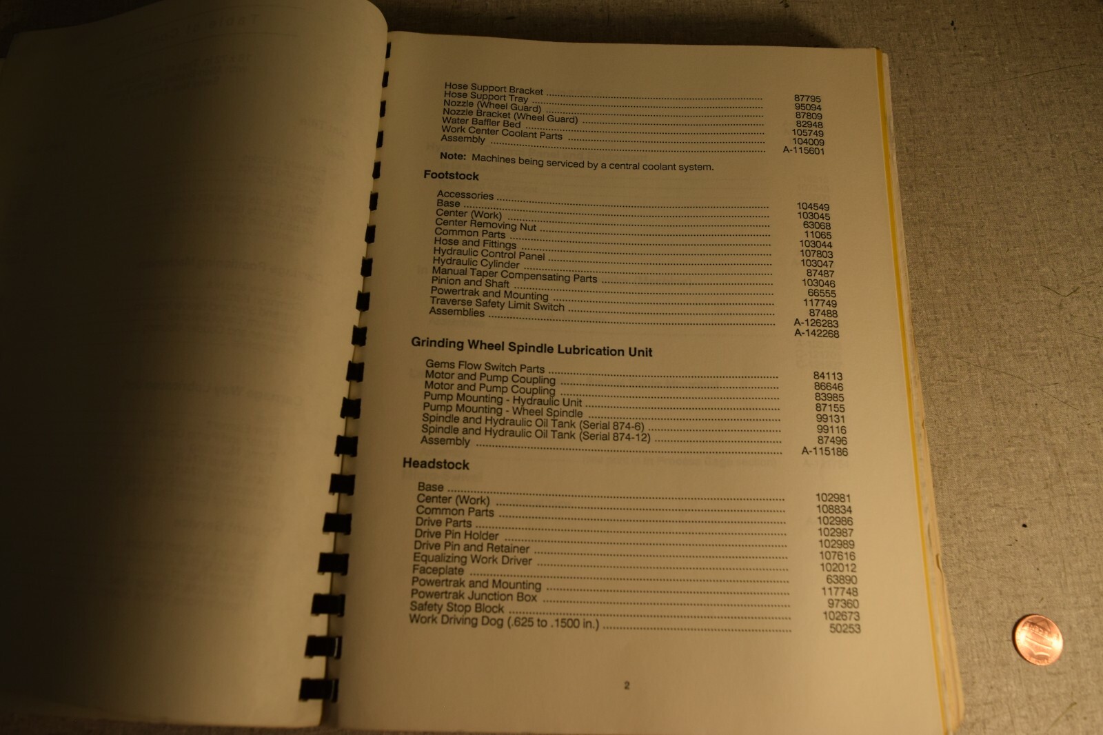 Landis 4R CNC Sizefinder with AB Control System Parts Catalog