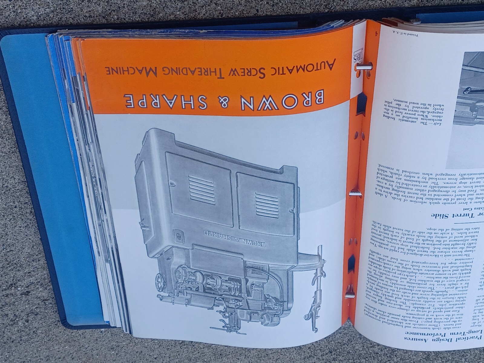 1950’s Brown & Sharpe GRINDING CUTTING MACHINES Binder Book SALES CATALOG TOOLS