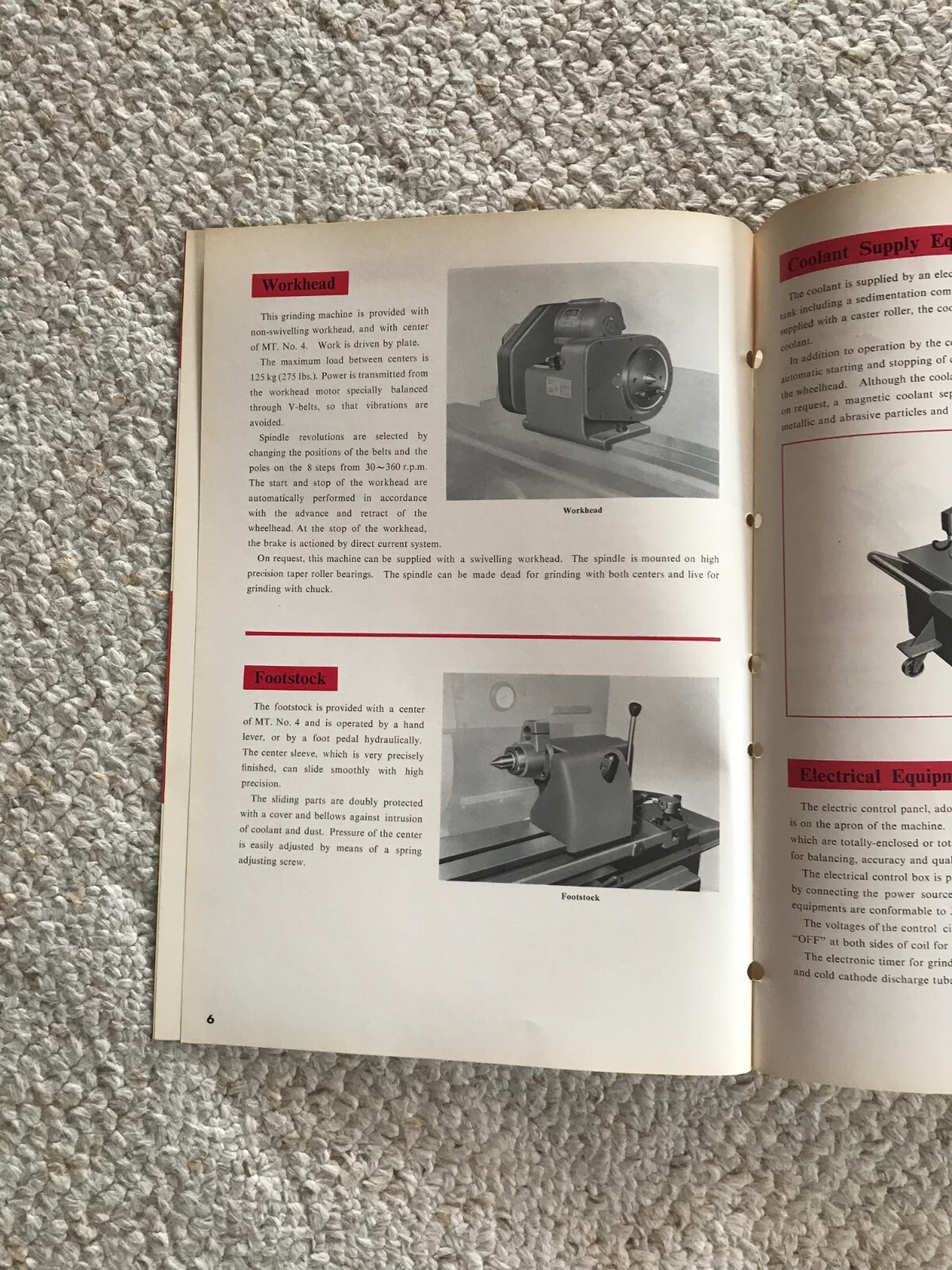 TOYODA CYLINDRICAL GRINDER TYPE GOA 15-50 SALES CATALOG