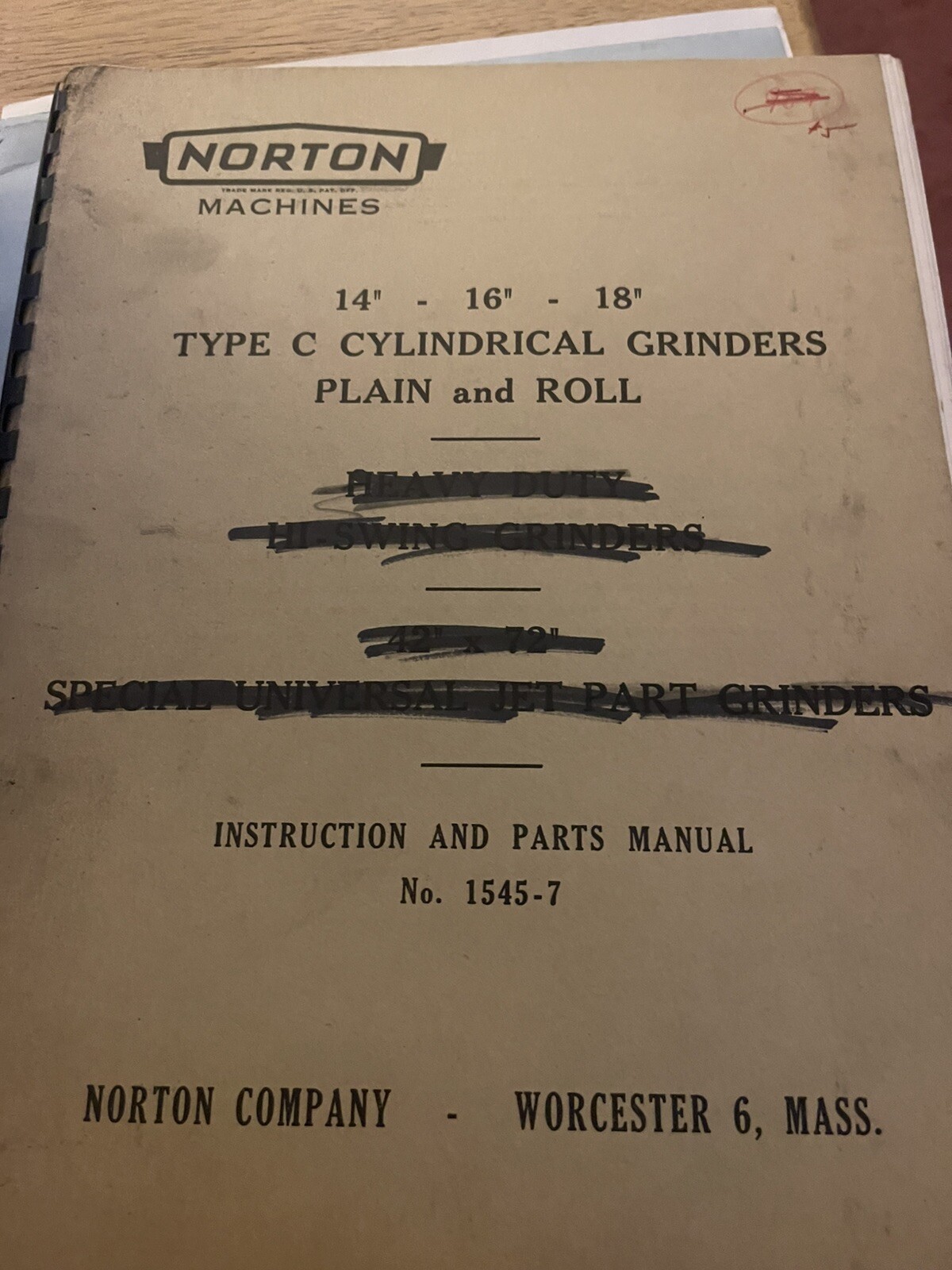 Norton 12/14/16 Type C Cylindrical Grinders Plain and Roll
