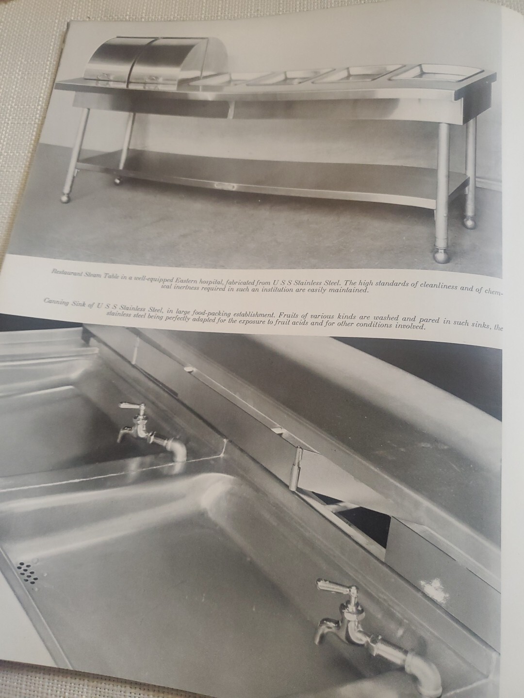 Food Handling advances with USS Stainless Steels Pittsburgh Pa Booklet O
