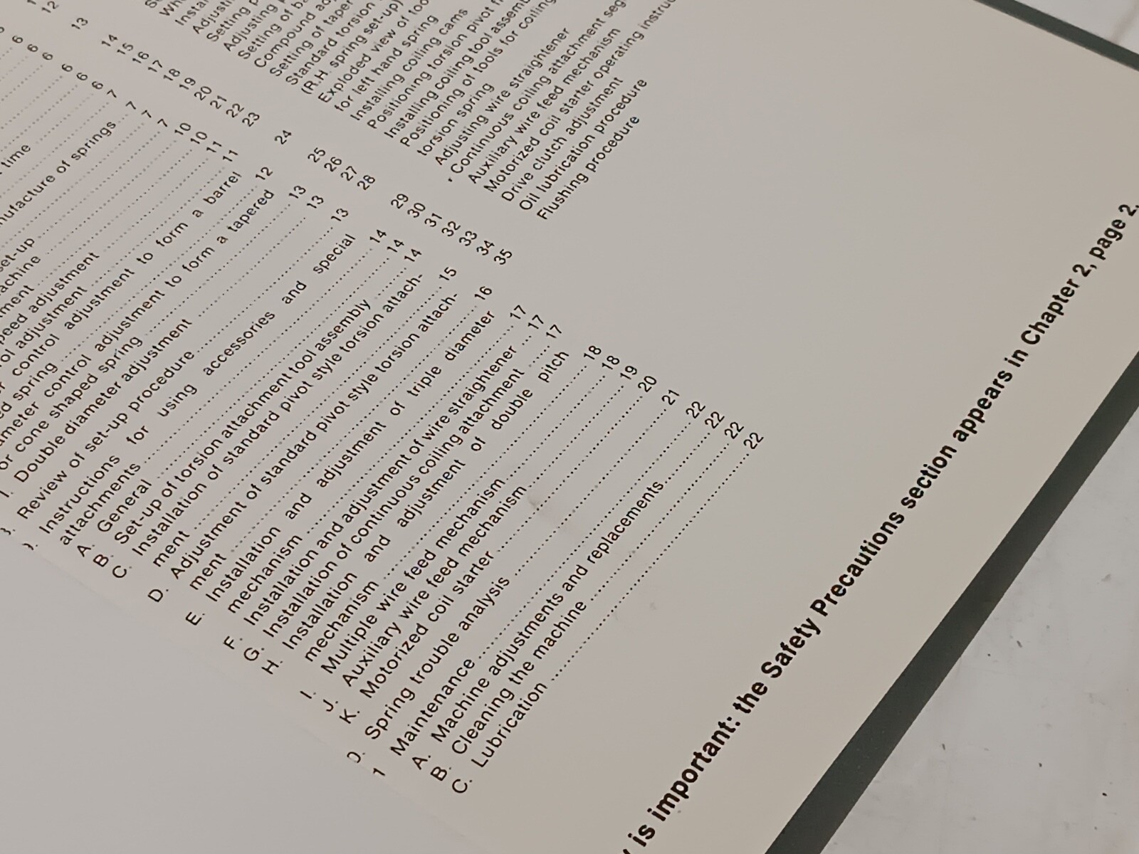 Torin Springmaker Operating Instructions & Maintenance Machine Manual, as shown