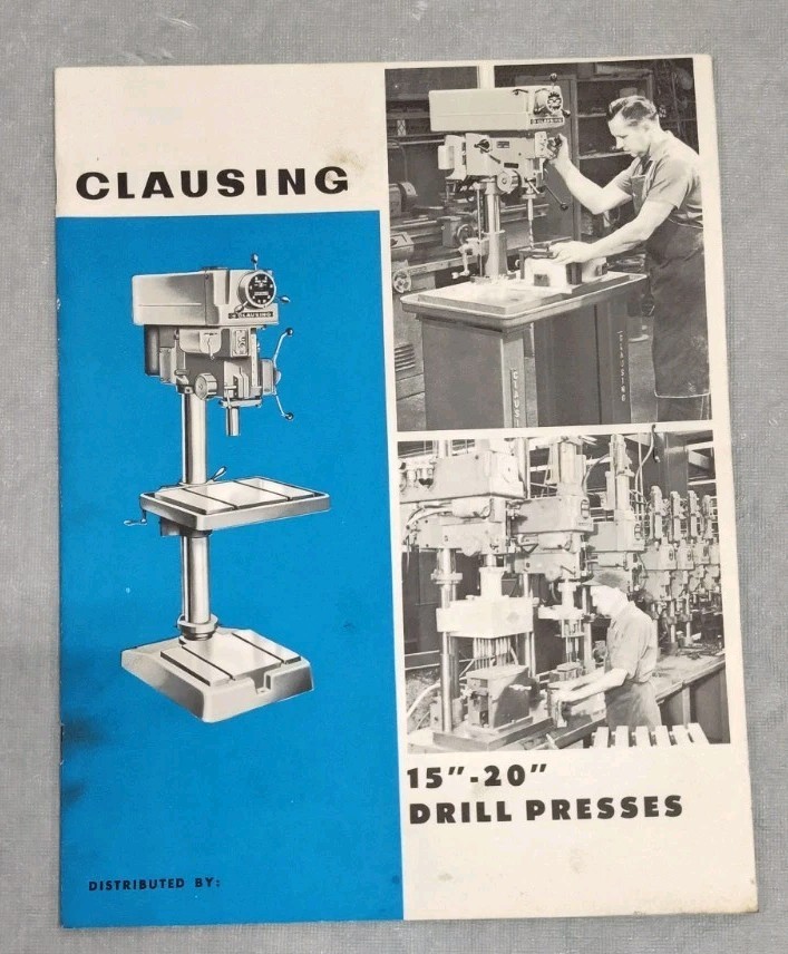Clausing Drill. Presses Machine Catalog Brochure Vtg Kalamazoo MI Atlas Tool Co