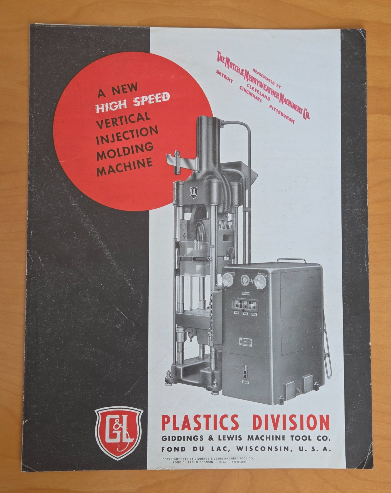 GIDDDINGS & LEWIS Plastics Division Vertical Injection Molding Machine Catalog