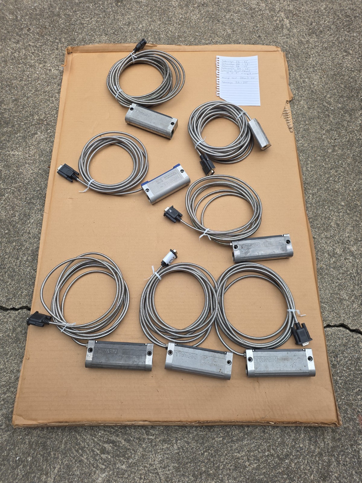 Newall Sapphire DRO Unit Powers On + 7 Spherosyn Microsyn Reader Heads Lot As Is