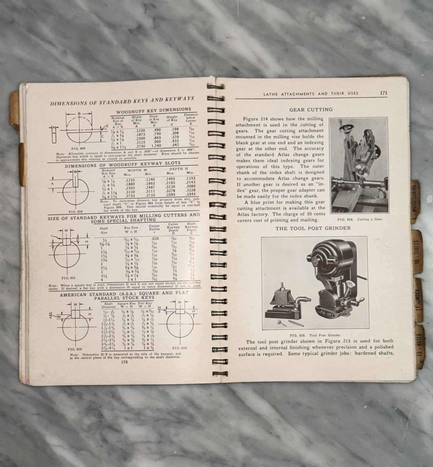 Atlas Lathe Manual and Machinists Tables Metal Lathe Tool Craftsman South Bend