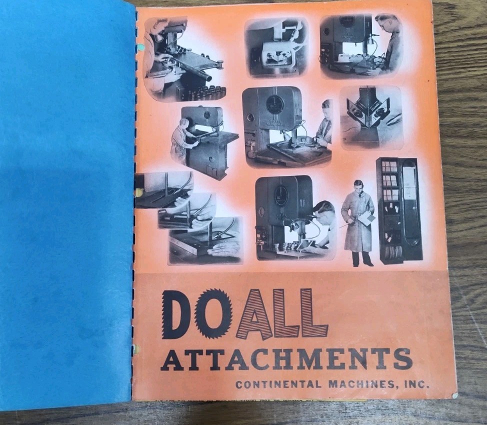 DoAll Co. MN V-60 Contour Machine Instruction Manual Brochures Continental Inc.