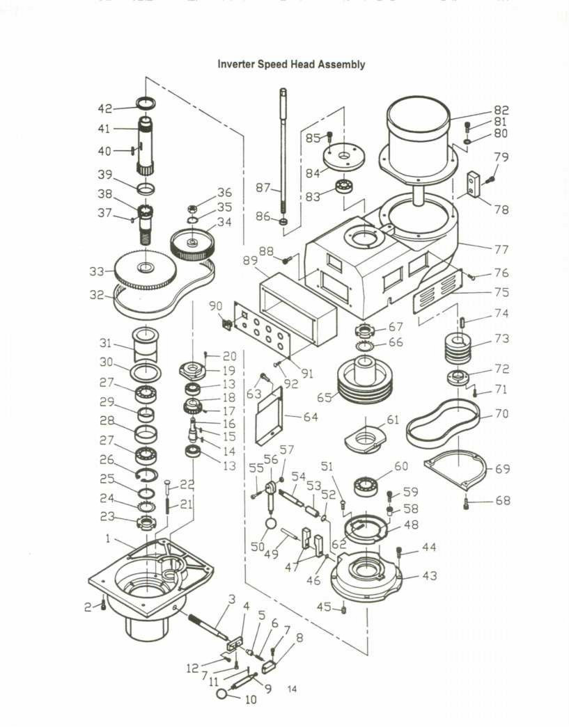 Jet JTM-1050EVS Vertical Milling Machine Operator & Parts List Manual *210