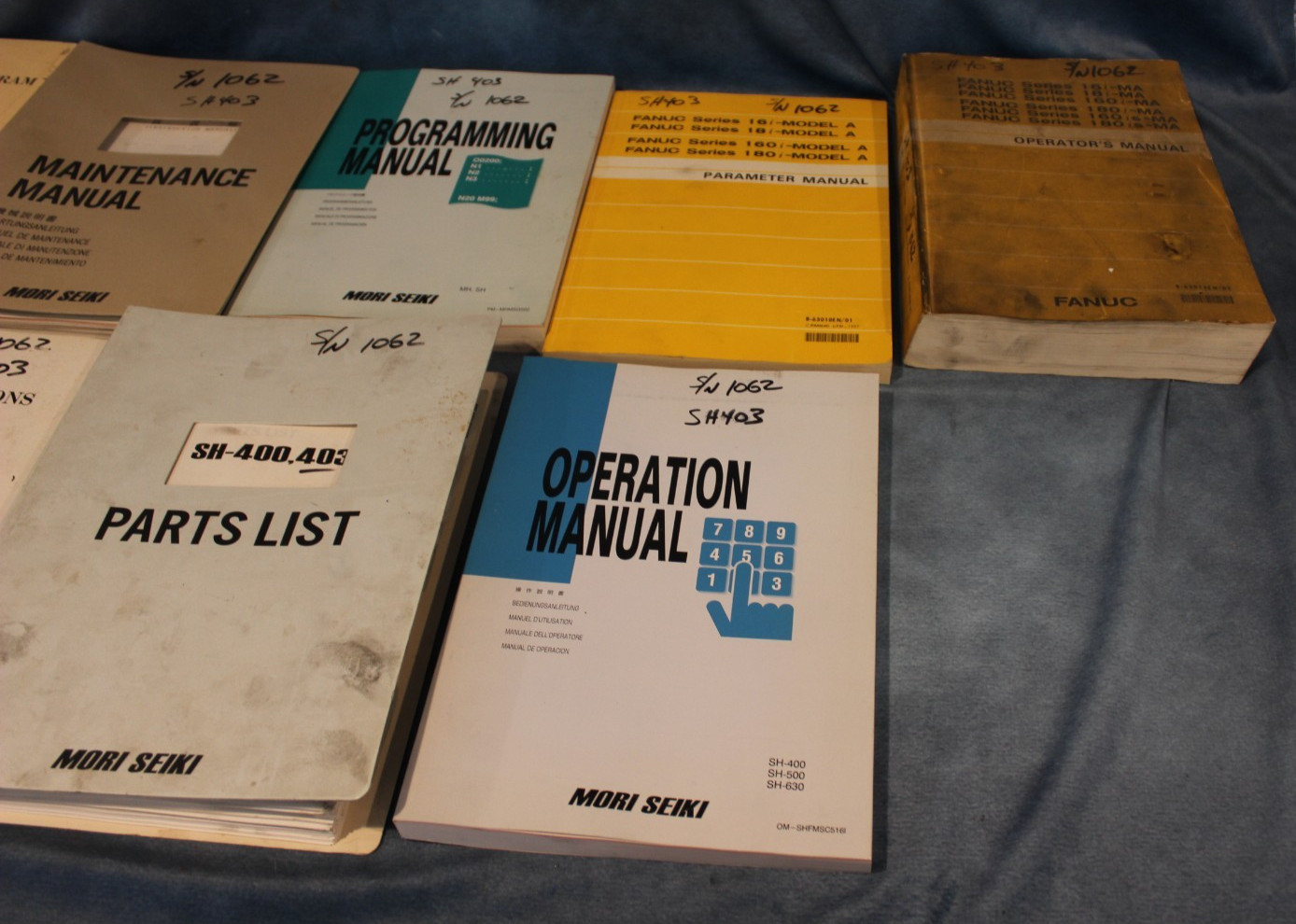 Mori Seiki SH-403 Manuals (Complete 9 Pc Set)