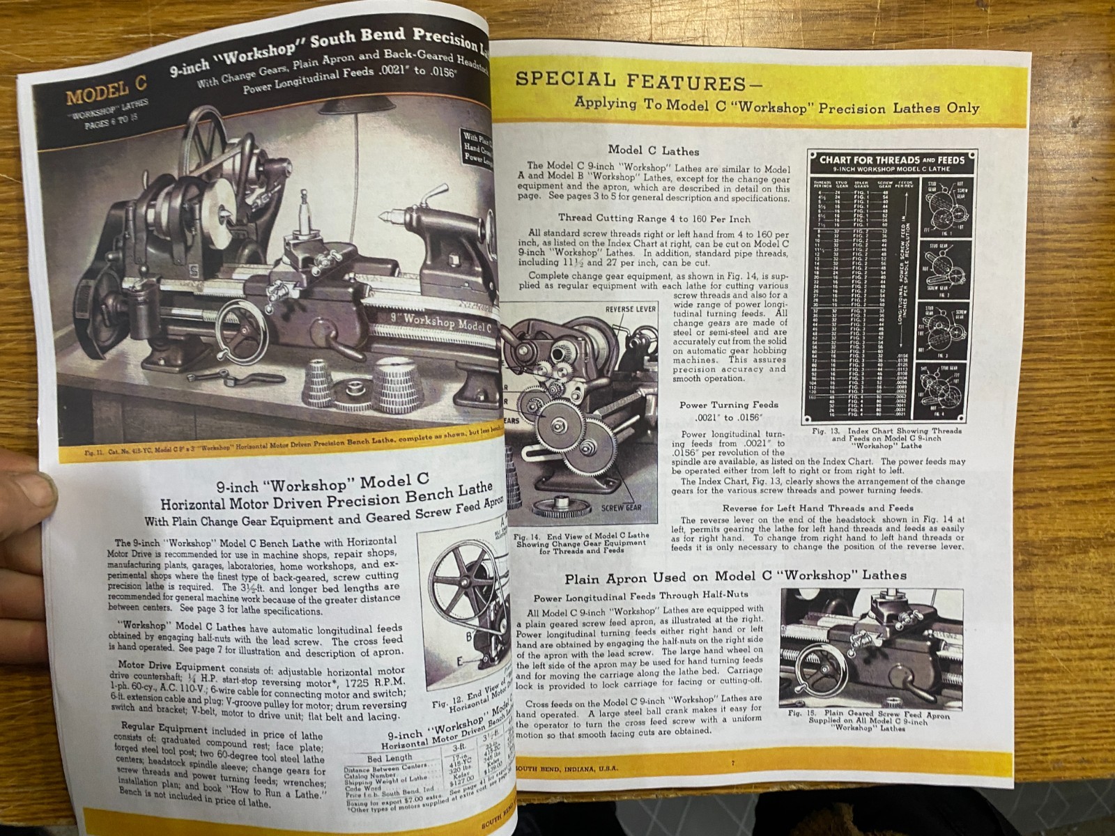 Instruction Manual Fits South Bend Lathe #50 – 9″ Workshop Precision Lathes 1939