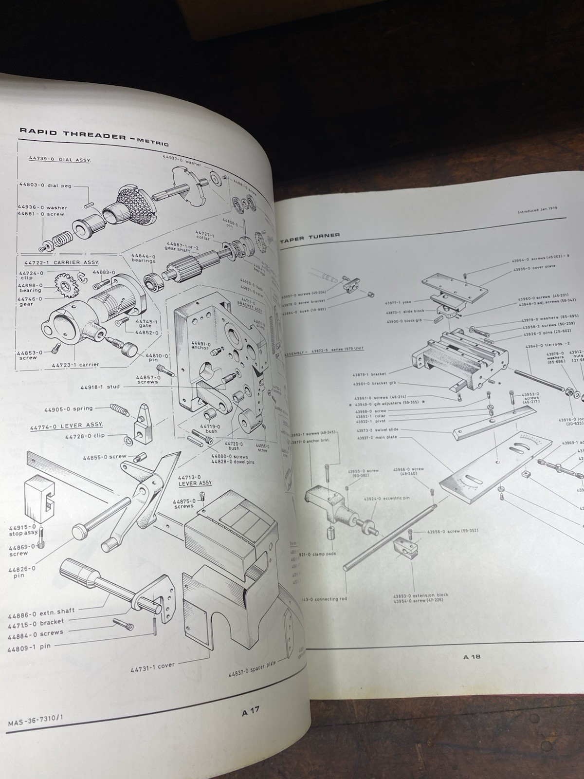 Clausing Colchester 21” Geared Head Lathes Instruction Parts Manual