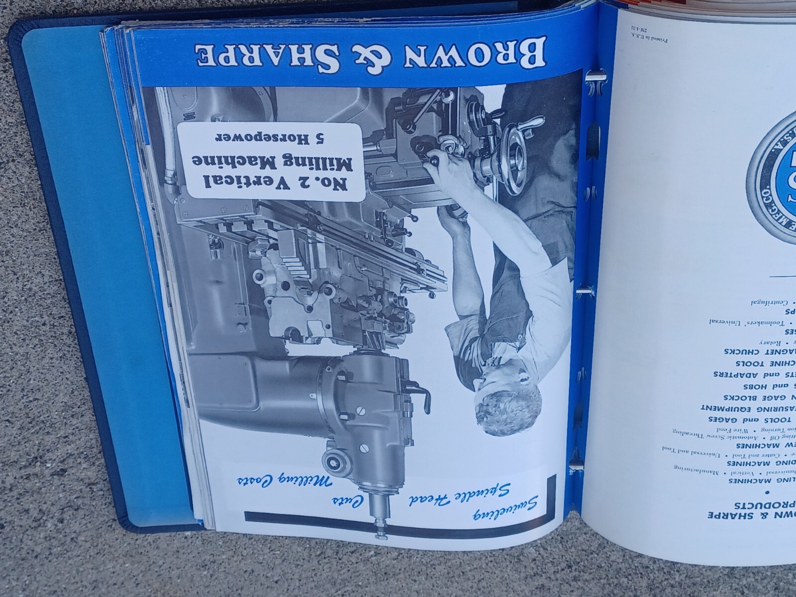 1950’s Brown & Sharpe GRINDING CUTTING MACHINES Binder Book SALES CATALOG TOOLS