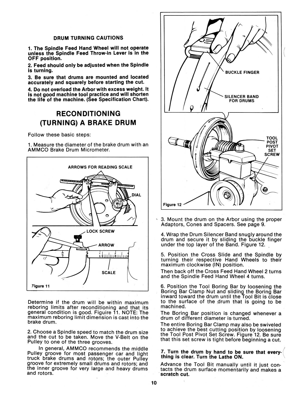 Ammco Brake Lathe 3000, 7700, 4000, 4100 Operating, Service, Parts Manual #1155