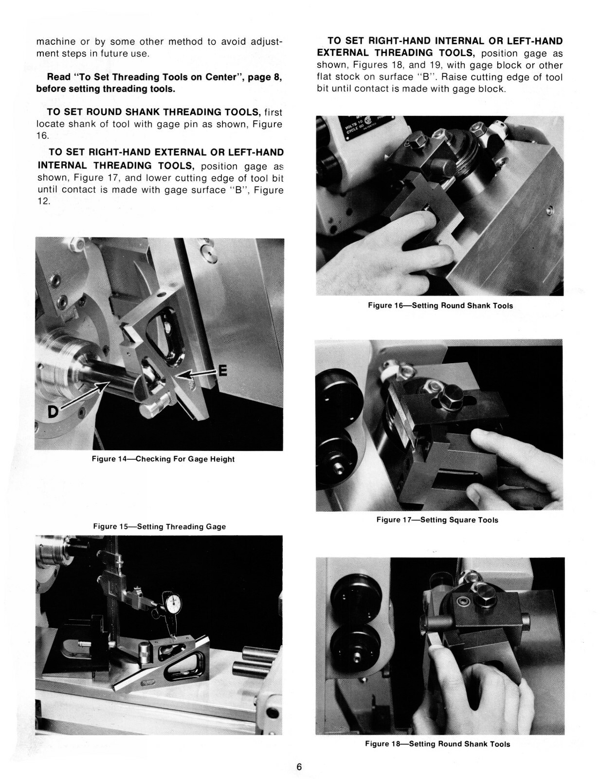 Hardinge Auto Thread Unit on HC Super Precision Chucker Operator Manual #1446