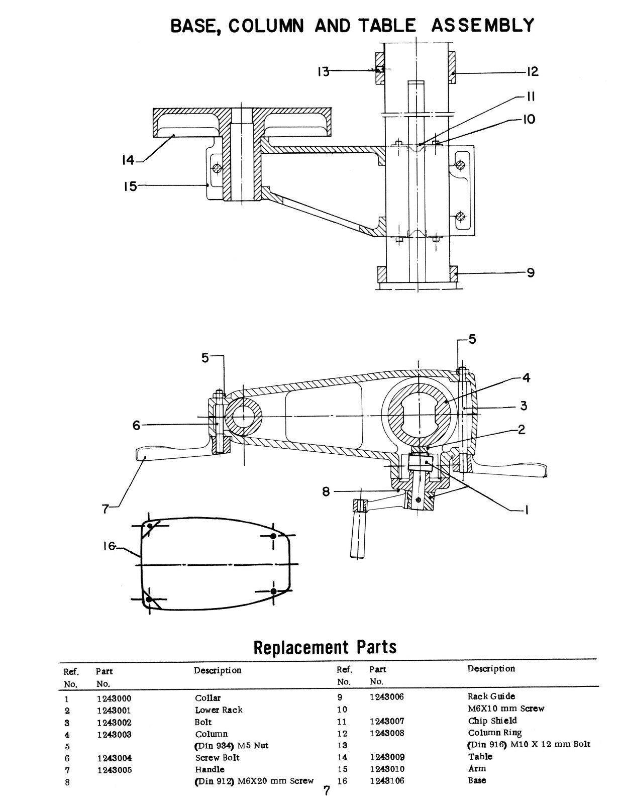 Rockwell 70-100 Geared Head Drilling Machine Operator & Parts List Manual #1903