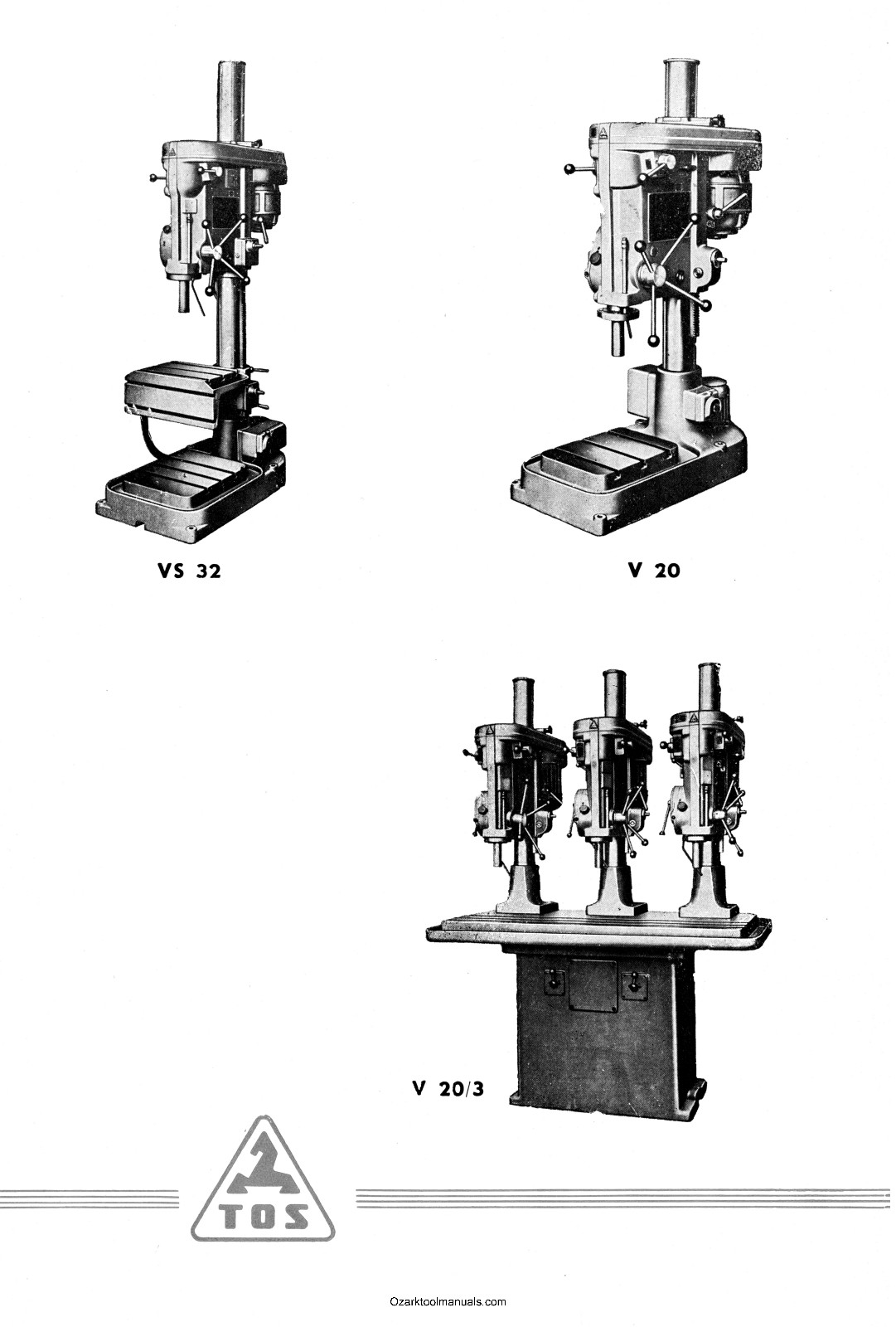 TOS V20 VS20 VN20 VS32 Drilling Machines Owner Parts Manual 1457