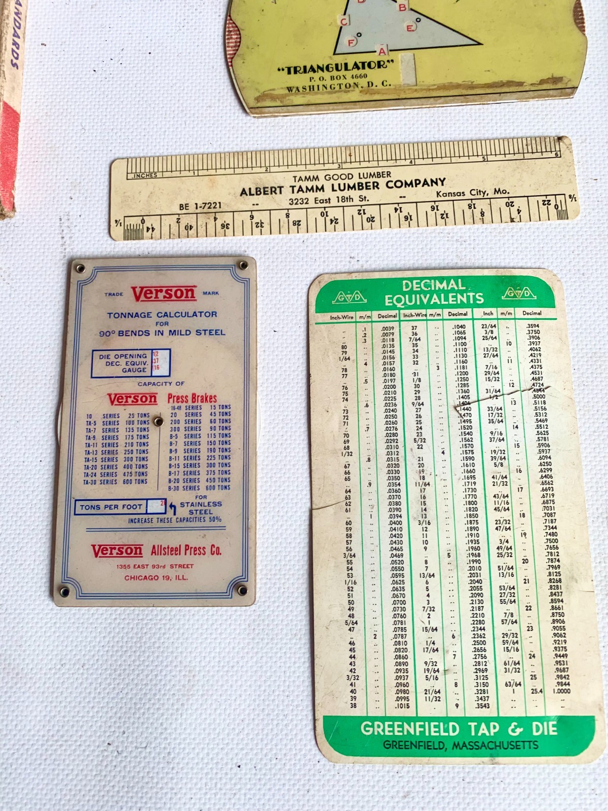 Vintage Machinist Reference Lot Calculators Slide Rules Gage Book Tool Guides