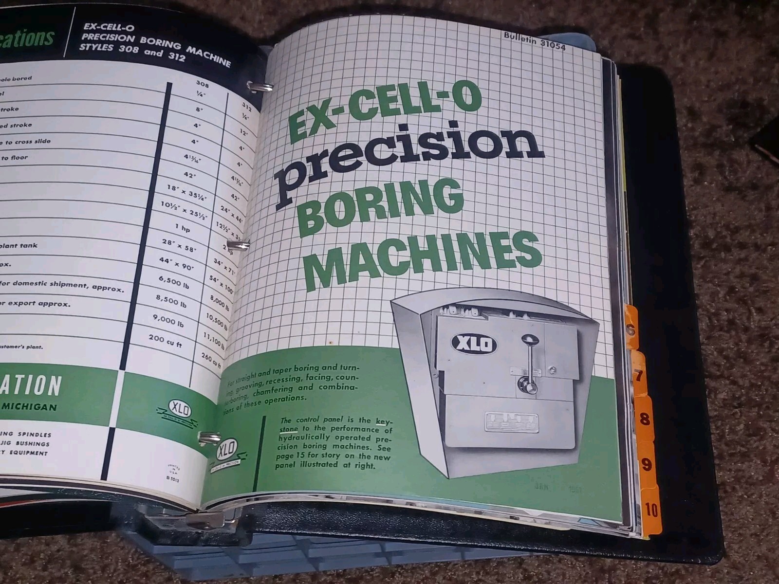 Ex-Cell-O Corporation MACHINE TOOLS Sales Binder Catalog Lot XLO Boring Grinders