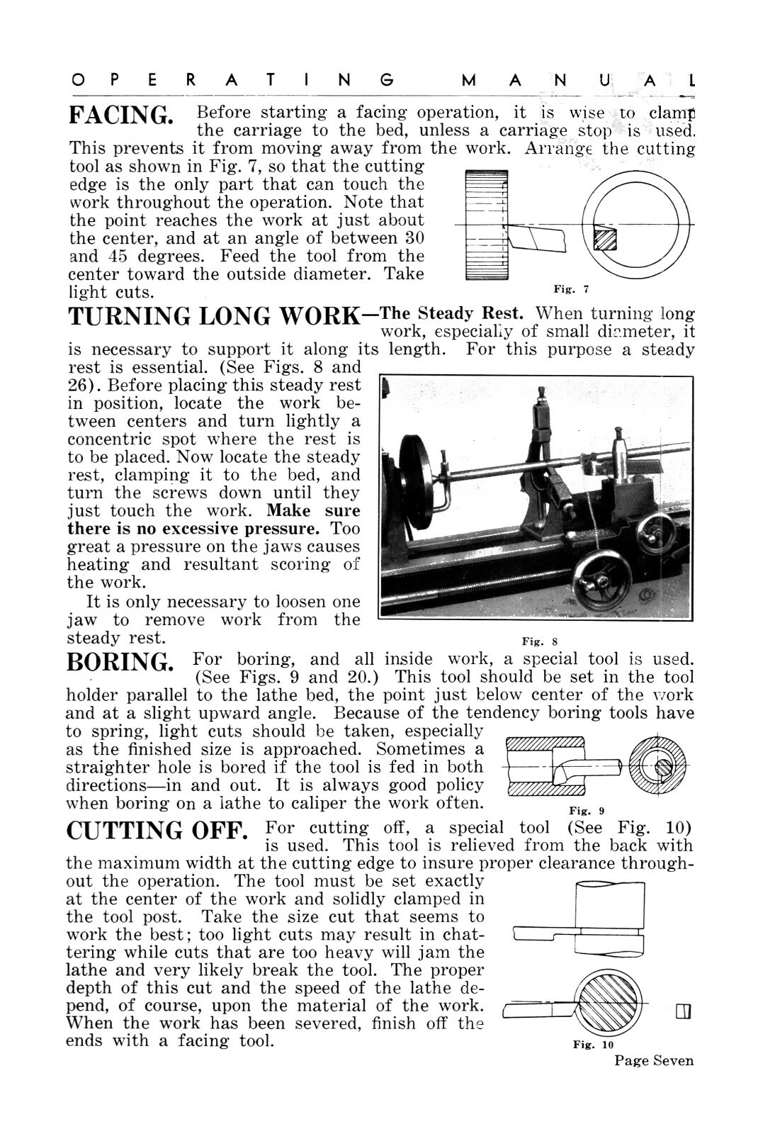 Sears Craftsman Metalcraft Lathe Operation & Attachments Manual #1164