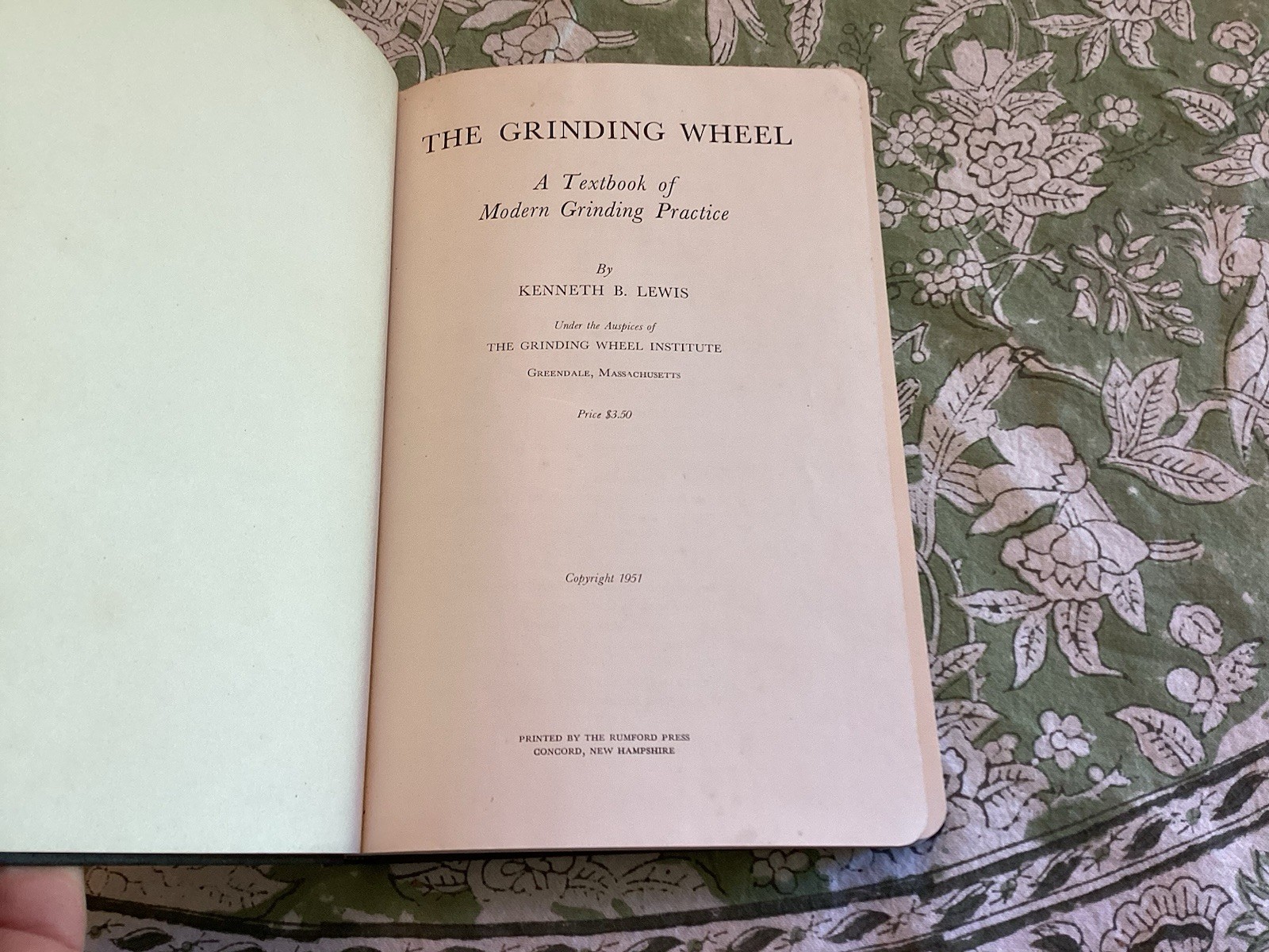 1951 Grinding Wheel By Lewis Machinist Machine Industry Technical Illustrated