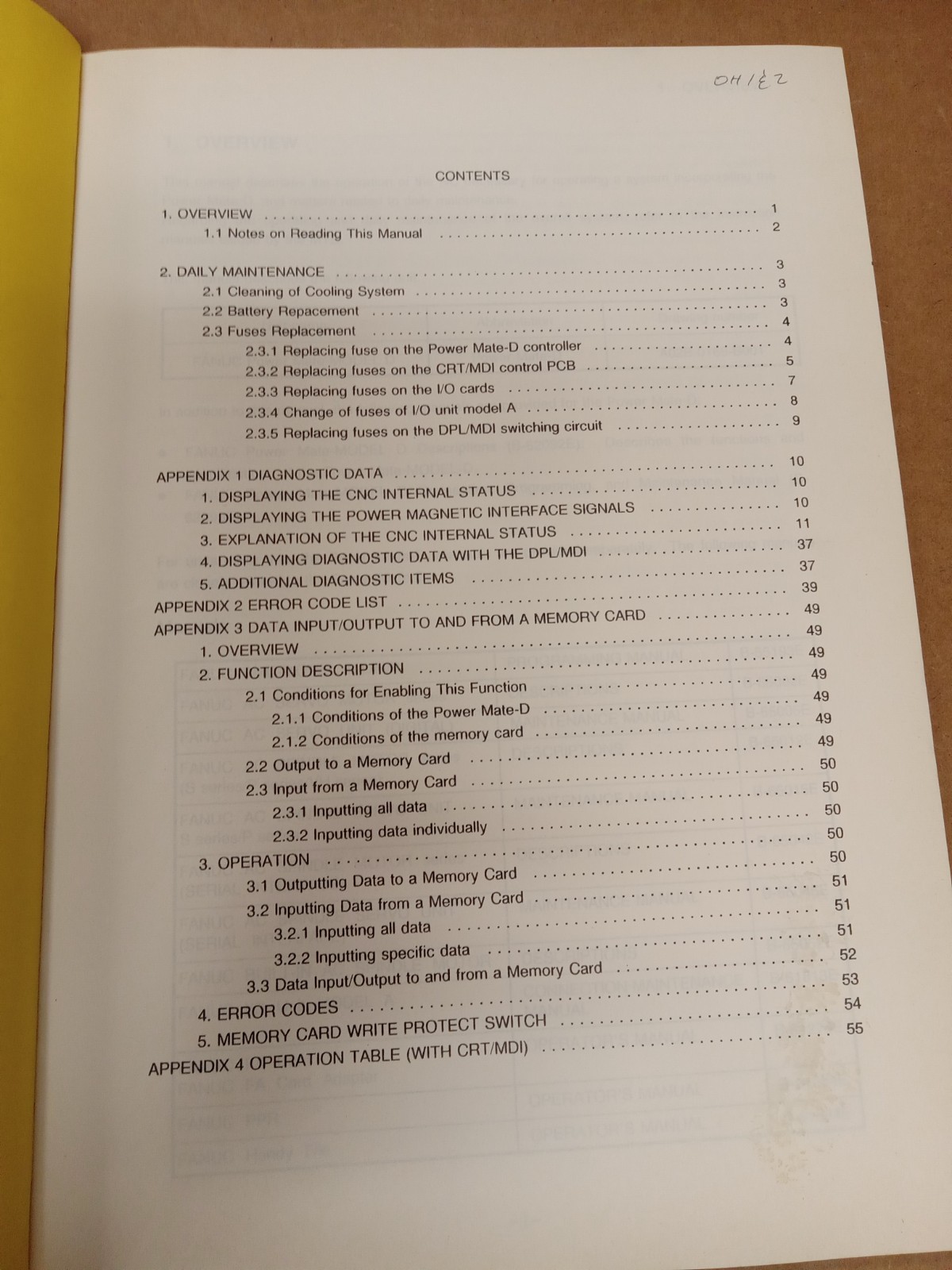FANUC Power Mate-Model D Operators Manual B62094E/01