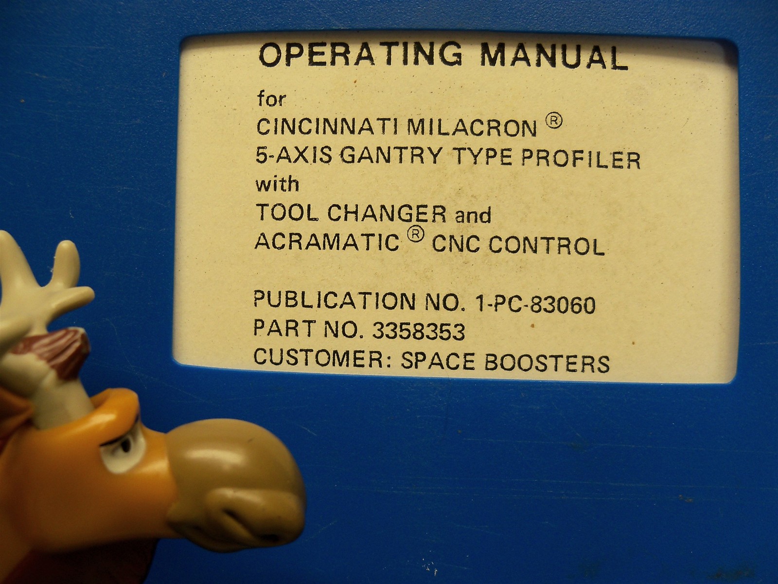 Cincinnati Milacron 5 Axis Gantry Profiler Operating Manual 3358353