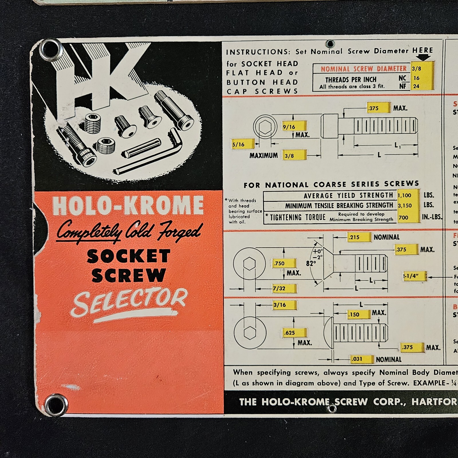 VTG Lot Of 2 Holo-Krome Socket Screw Selector manuals
