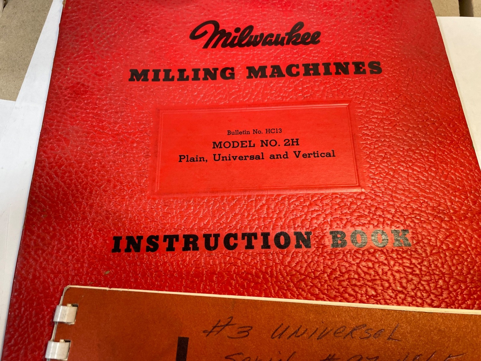 Kearney & Trecker Milwaukee 1H-2H & 3h-4h Mills Parts & Instruction Manuals