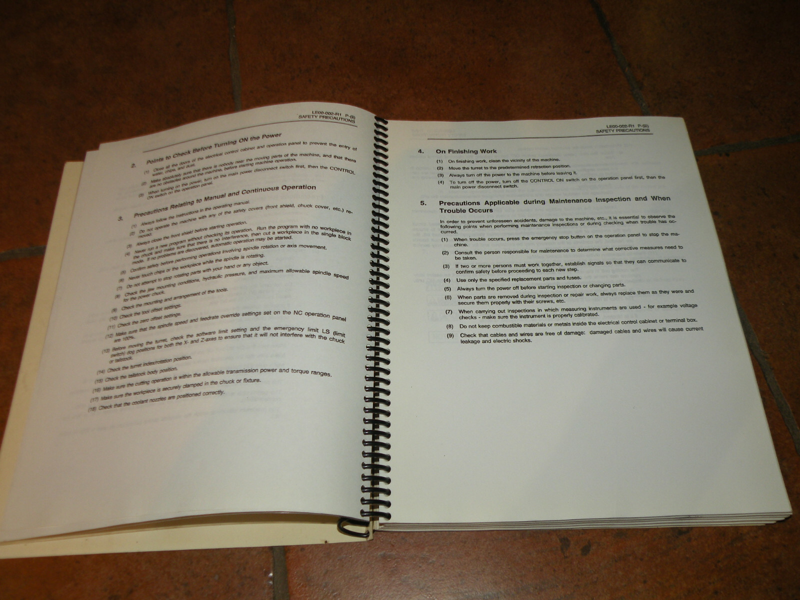Okuma Alarm & Error List OSP7000L / OSP700L Model U P-K118-13-E June 1996