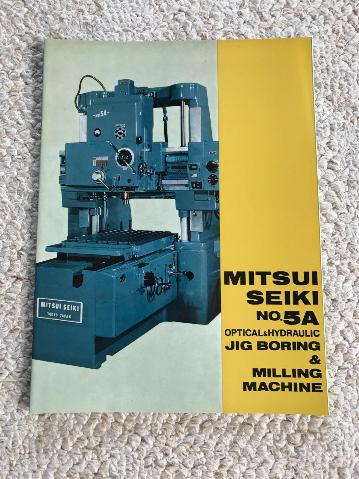 MITSUI SEIKI 5A OPTICAL JIG BORING AND MILLING MACHINE SALES CATALOG