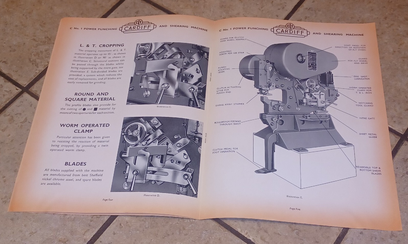 Cardiff C No 1 Power Punching Shearing Machines SALES CATALOG promo BOOK CTL