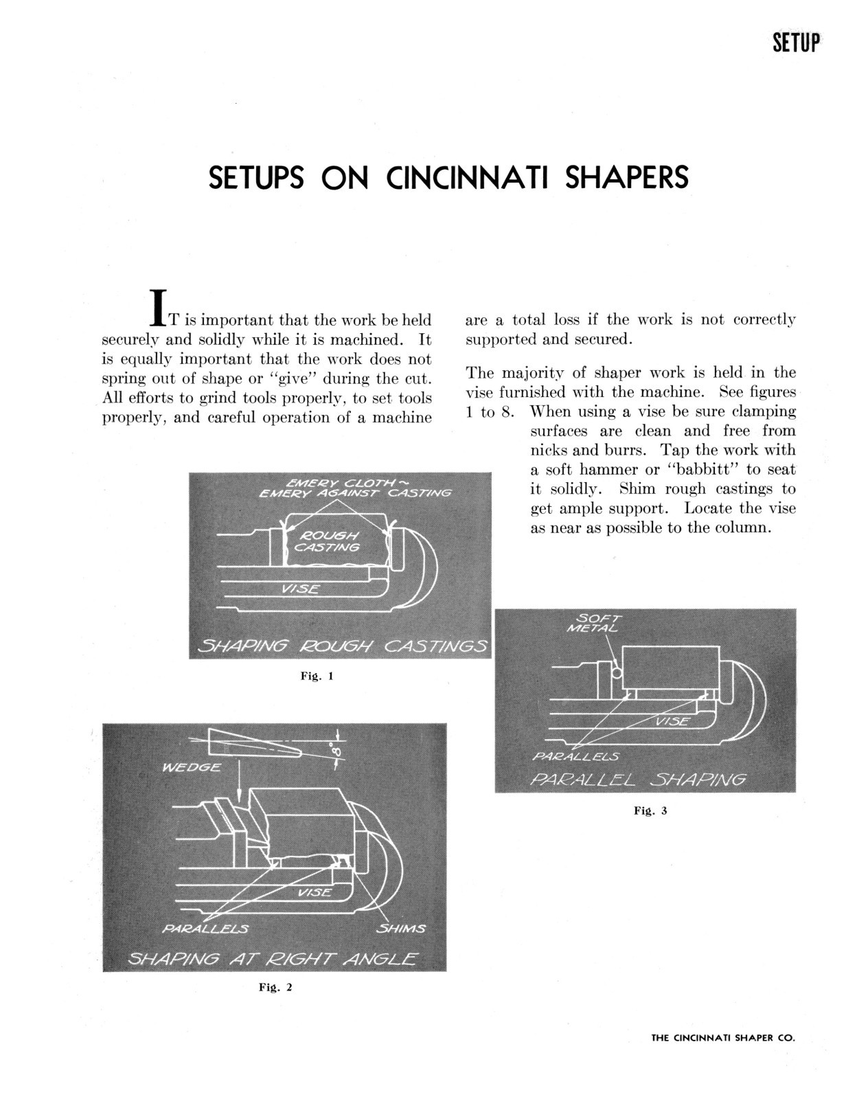Cincinnati 16″-36″ Metal Shaper Operating Manual *727