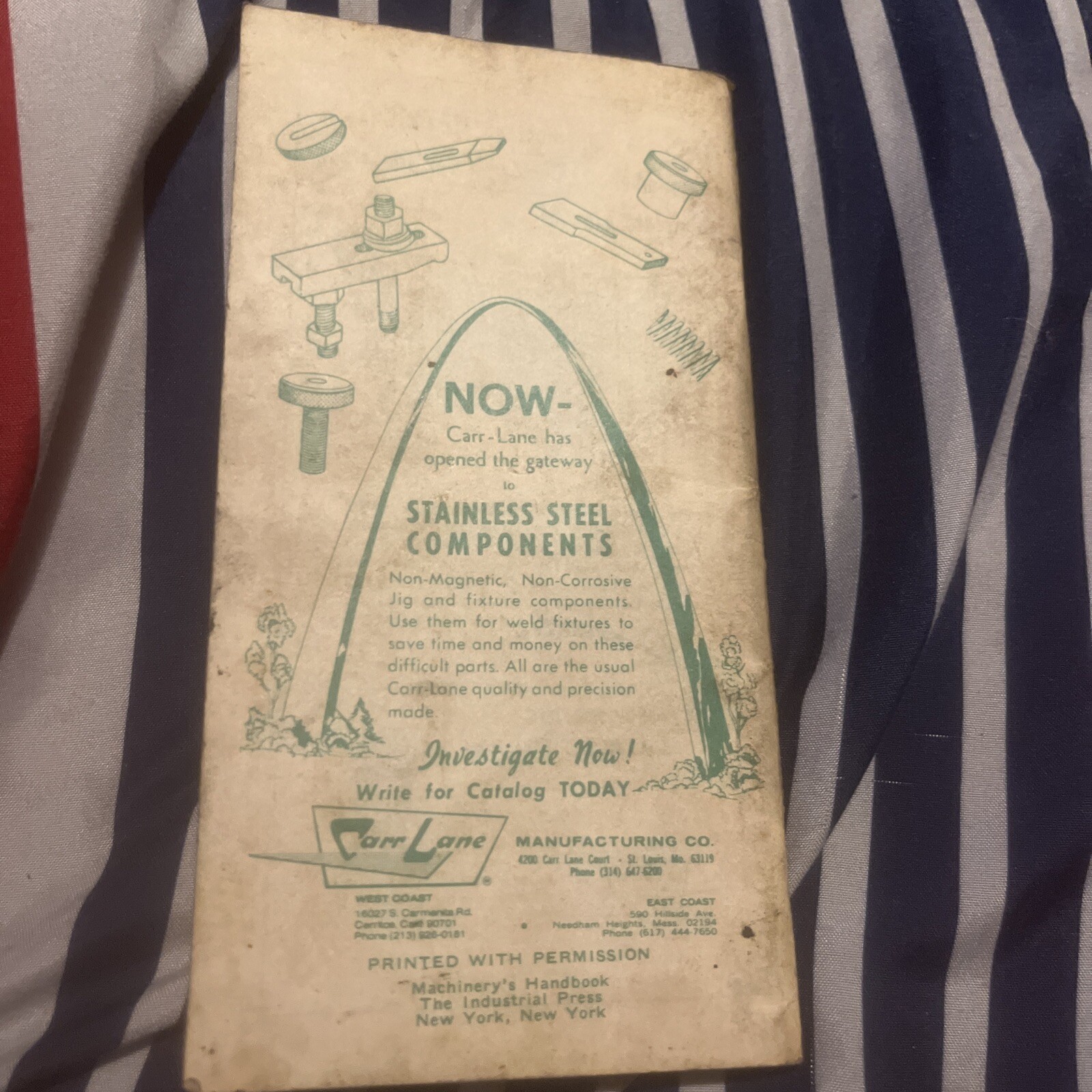 Vintage Carr Lane Handy Multipliers And Trigonometry Tables For Engineers 1981