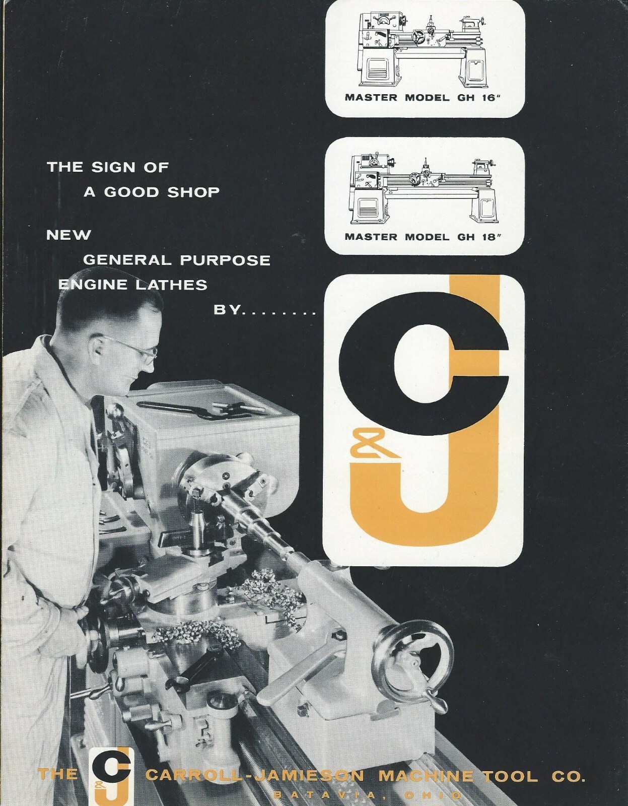 Machine Tool Brochure – Carroll-Jamieson Master Model Engine Lathe c1963 (TL179)