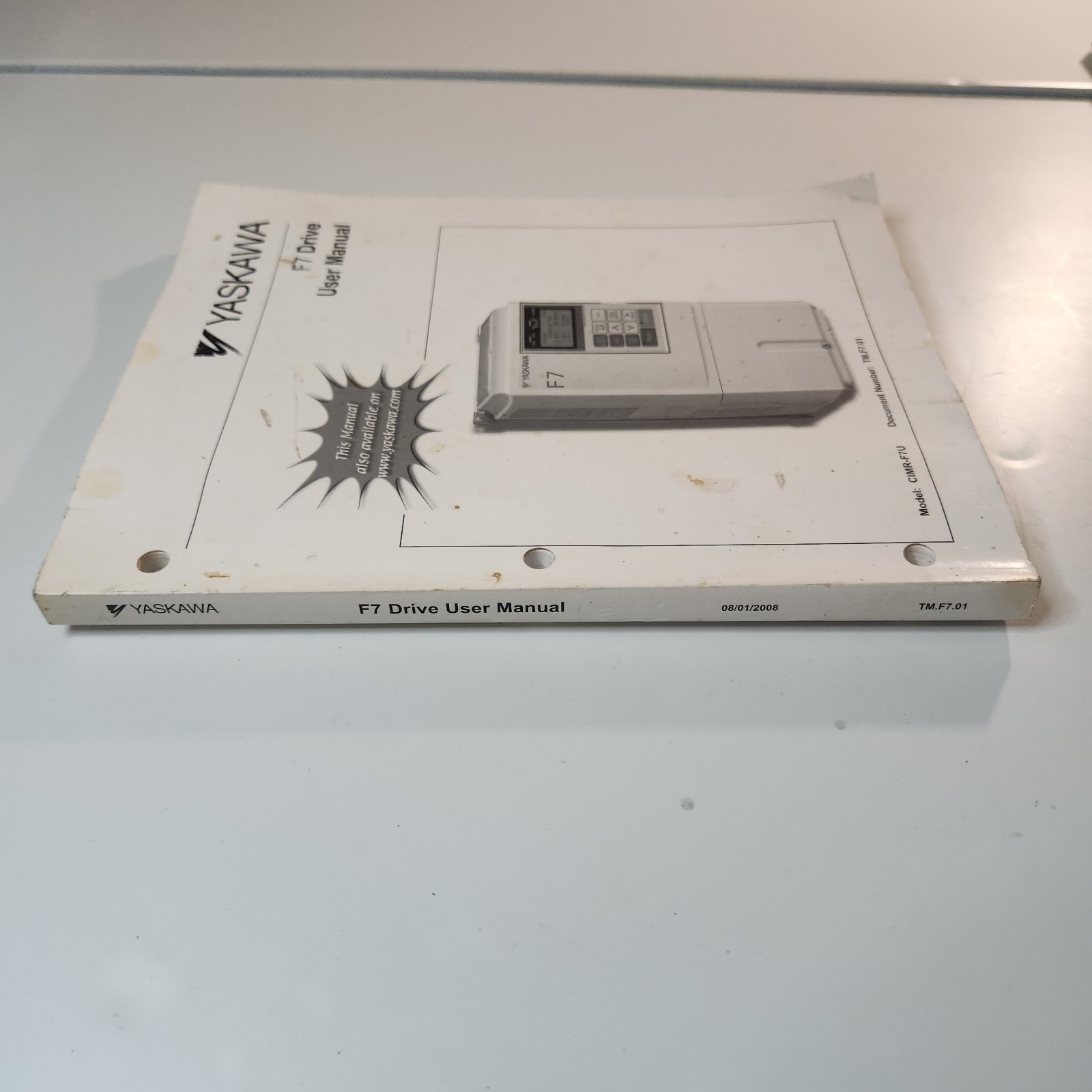 Yaskawa F7 Drive User Manual Model CIMR-F7U Document TM. F7.01