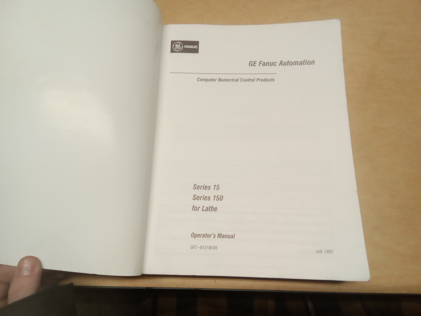 GE Fanuc Automation Operator’s Manual GFZ-61214E/05 Series15 Series150 For Lathe