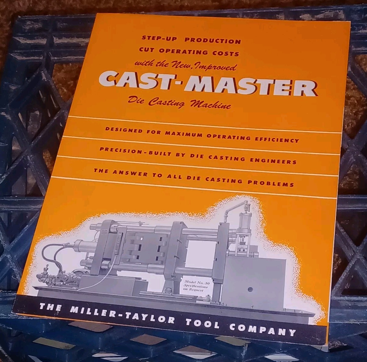 MILLER & TAYLOR TOOL CO Cleveland Ohio CUT-MASTER MODEL 10 DIE CASTING MACHINE