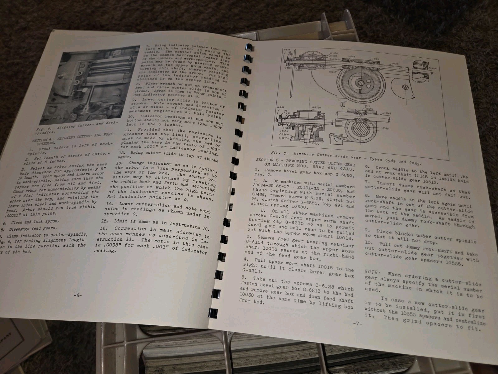 VTG Fellows Type Series 6A Gear Shaper SERVICE REPAIR BOOK MANUAL 1956 ORIGINAL