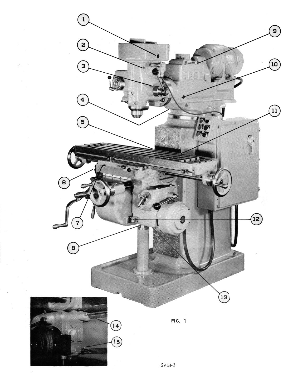 Tree Model 2VG Milling Machine Operation, Instruction, & Parts List Manual #1358
