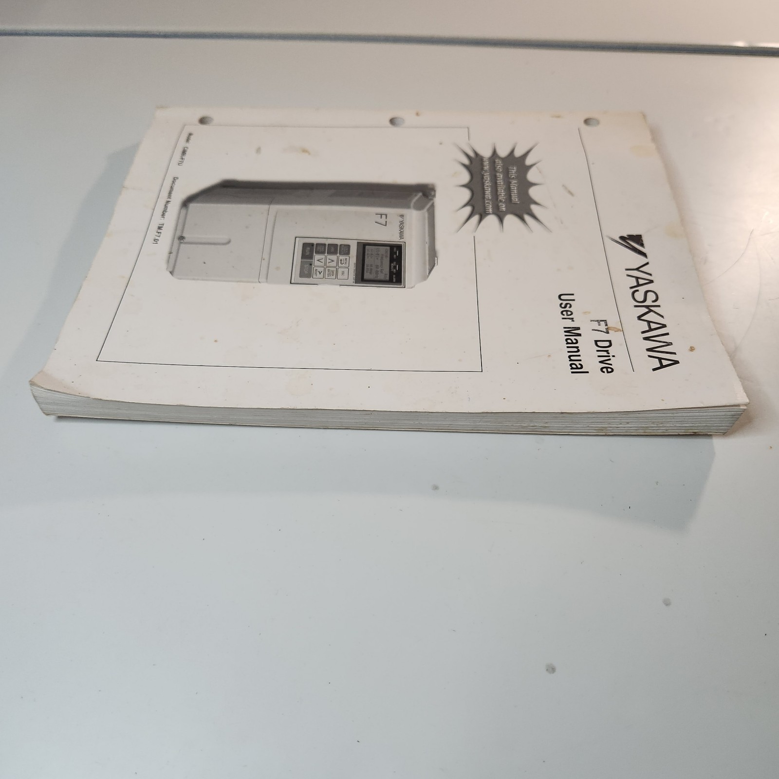 Yaskawa F7 Drive User Manual Model CIMR-F7U Document TM. F7.01