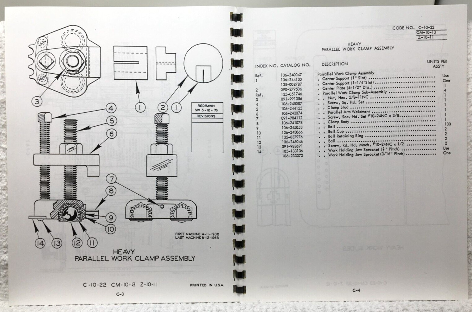 DoAll Band Sawing Machine 36-2 and 36-2A Parts Manual Diagrams