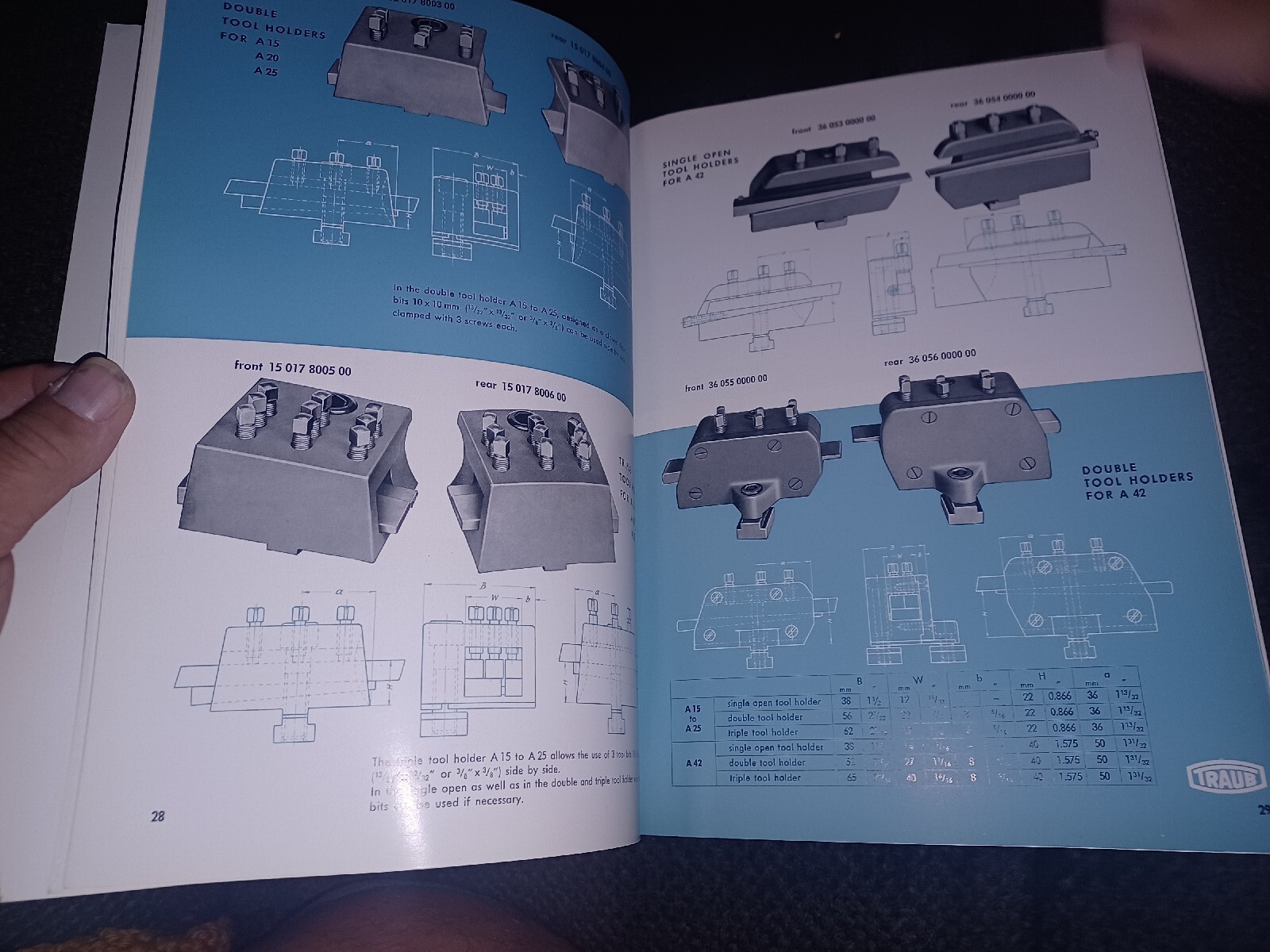 HERMANN TRAUB west Germany TOOLS For Automatics A15 A20 A25 A42 Catalog Book