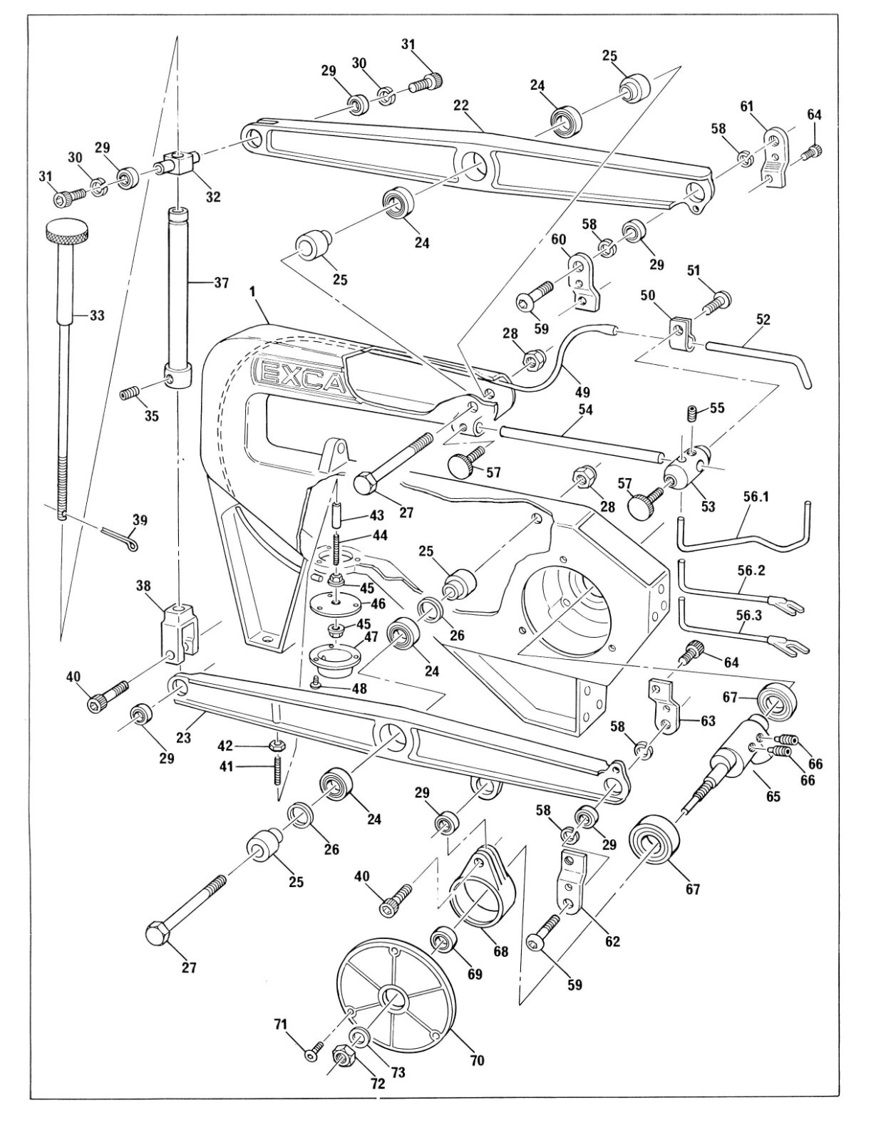 Saw Operator Instruction Maint Manual Fits Excalibur EX II Scroll 24” P16