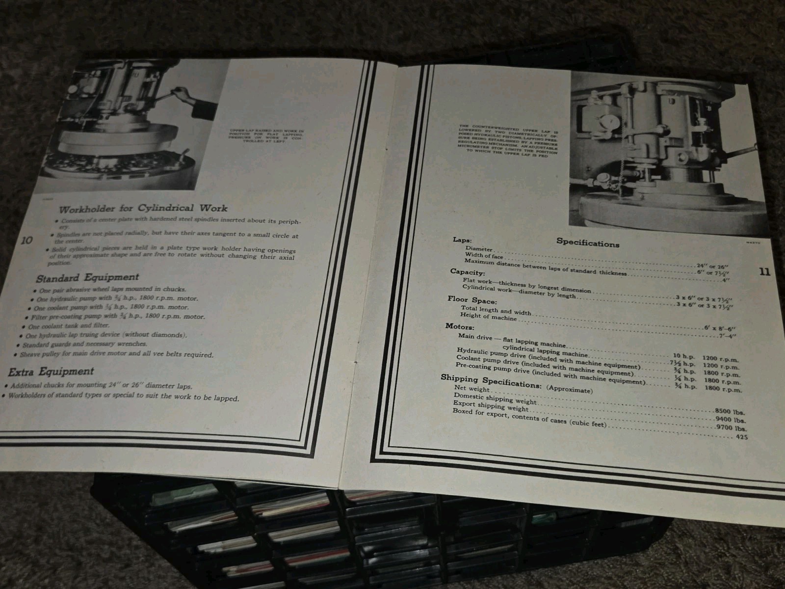 Norton Grinding/ Lapping Machine Sales Catalog Booklet Bulletin No. 26 Hyprolap