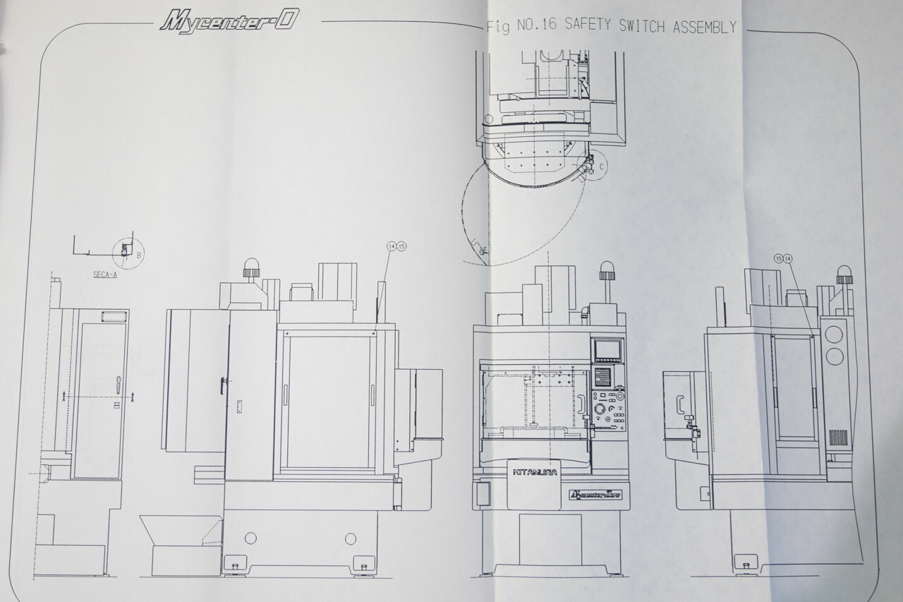 Kitamura CNC Lathe Mycenter-O Parts Manual 1995