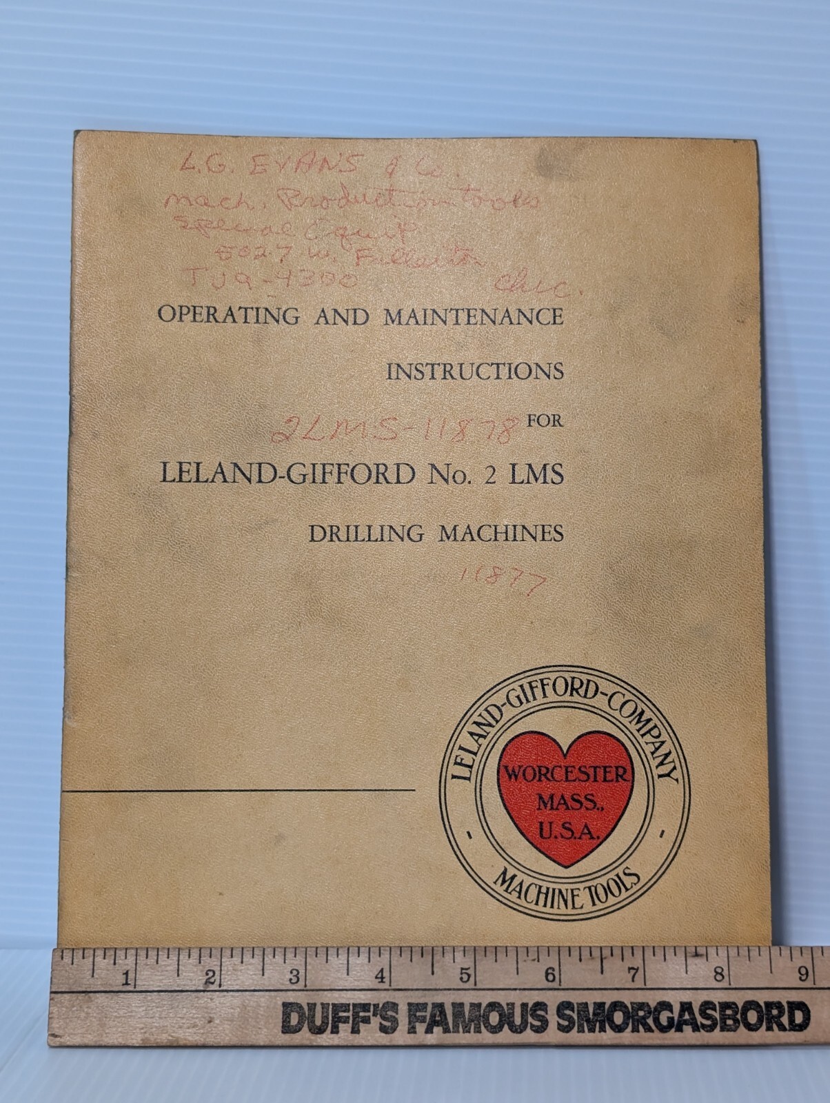 Lot of Vintage Assorted Leland-Gifford LMS Drilling Machine Manuals, Parts Lists