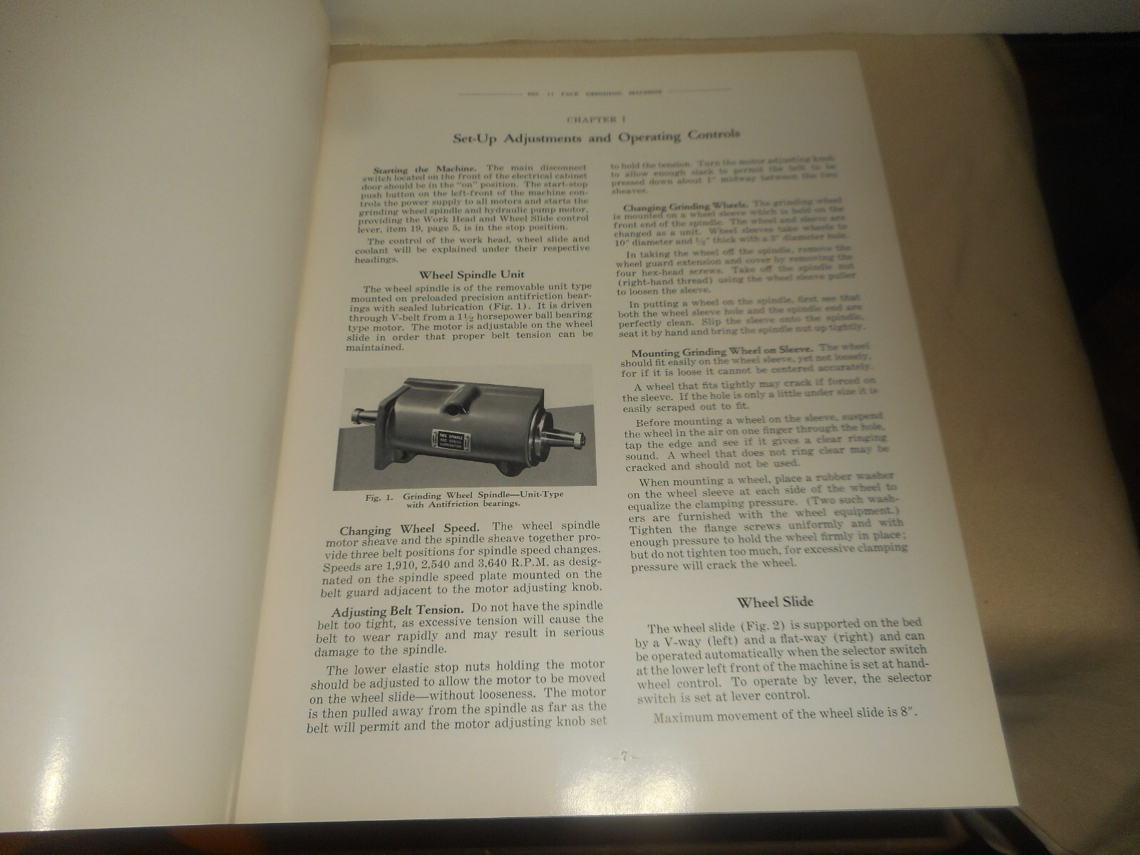 BROWN & SHARPE No. 11 Grinding Machine Operation Maintenance Repair Parts Manual