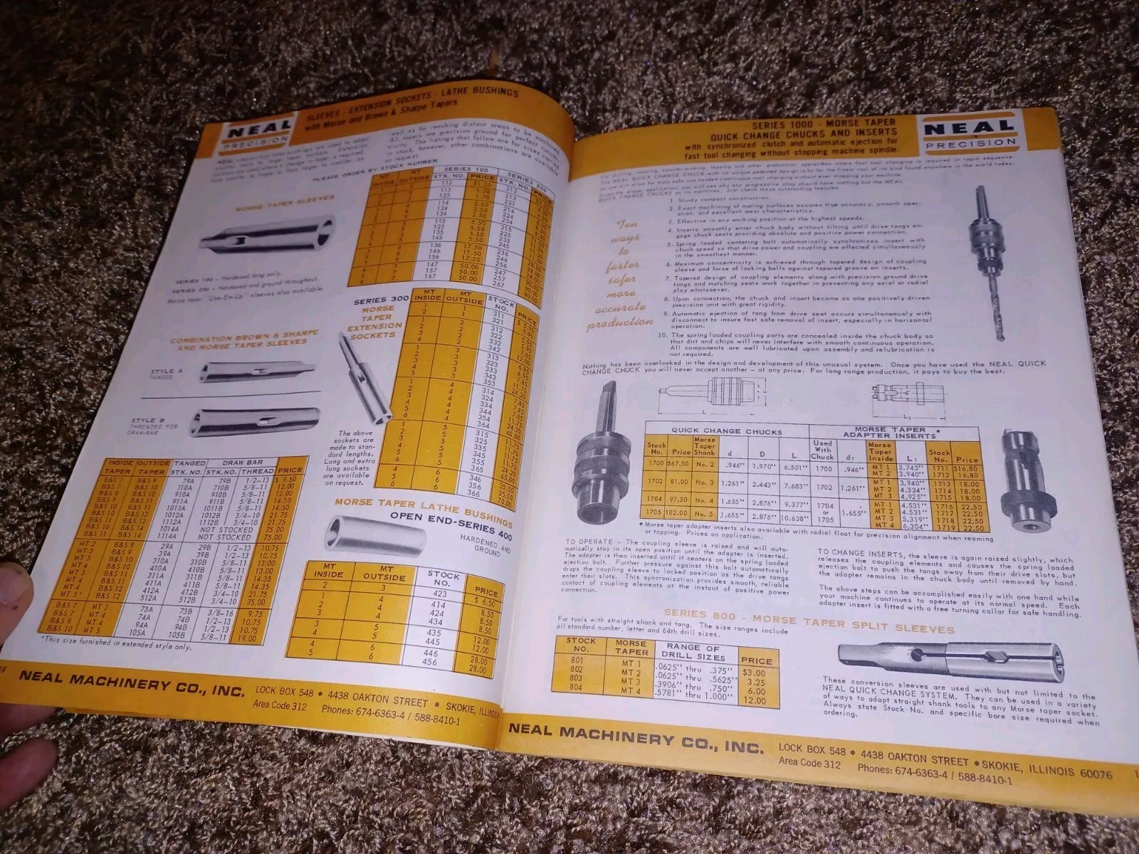 NEAL MACHINERY CO PRECISION Machinist Tools CATALOG Book NO 568 May 1, 1968