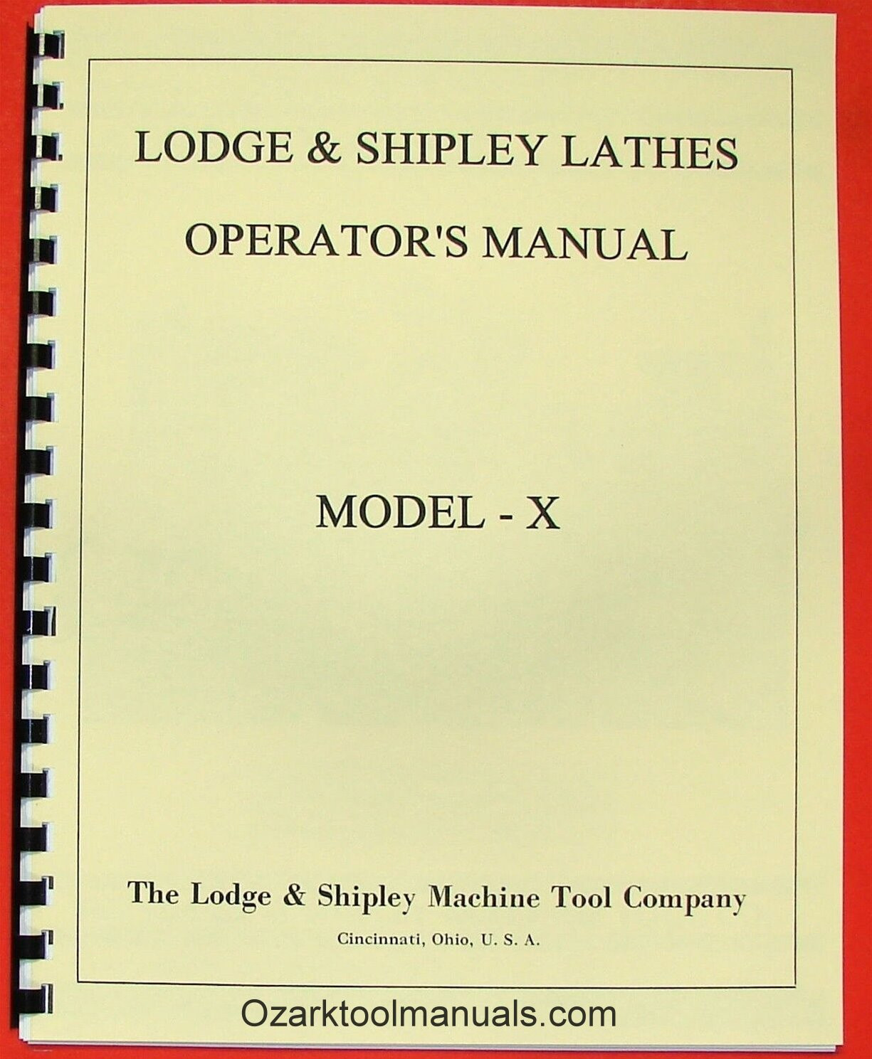 LODGE & SHIPLEY Model X 14″16″20″25″ Lathe Operator Instruction Manual 0440